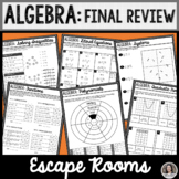 Algebra End of Year Review Escape Room Activity