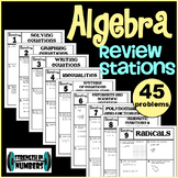 Algebra End of the Year Review Stations: Final Test Prep