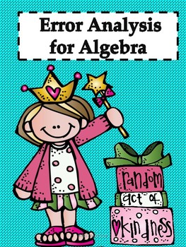 Preview of Error Analysis: Algebra (70 Pages) Bundle