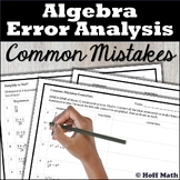 Algebra Error Analysis | Common Mistakes