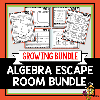 Preview of Algebra Escape Room Bundle