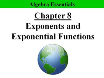 Preview of Algebra Essentials Ch. 8: Exponents & Exponential Functions PPT Bundle (8 PPTs)