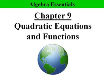 Preview of Algebra Essentials Ch. 9: Quadratic Equations and Functions PPT Bundle (10 PPTs)