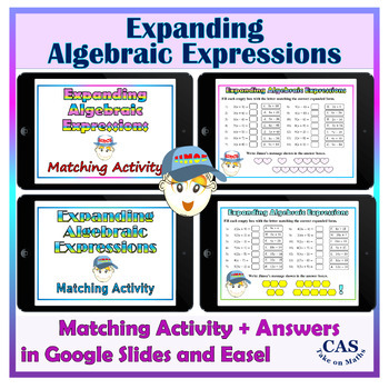 Preview of Algebra| Expanding Binomial Algebraic Expressions | Matching Activity 3