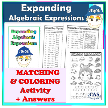 Preview of Algebra |Expanding Binomial Trinomial Algebraic Expressions |Matching Activity 2