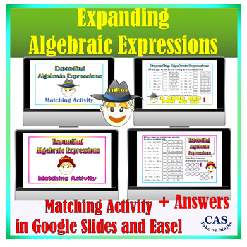 Preview of Algebra |Expanding Binomial Trinomial Algebraic Expressions |Matching Activity 4