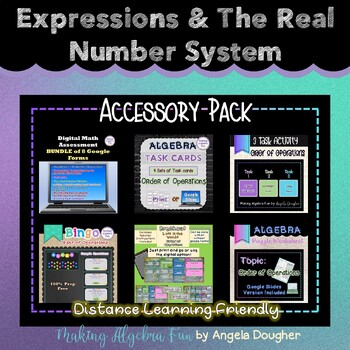 Preview of Algebra Expressions & The Real Number System Accessory Pack BUNDLE