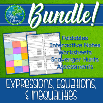 Preview of Expressions and Equations Bundle (7.EE.1 - 7.EE.4)