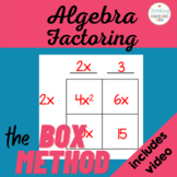Algebra Factoring Trinomials Box Method