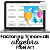 Algebra Factoring Trinomials Pixel Art