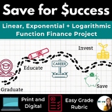 Linear, Exponential + Logarithm Project -  Algebra Finance