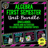 Algebra First Semester Bundle {Notes and Activities}