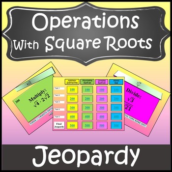 Preview of Algebra Games {Square Root Activity} {Simplifying Radical Expressions Activity}