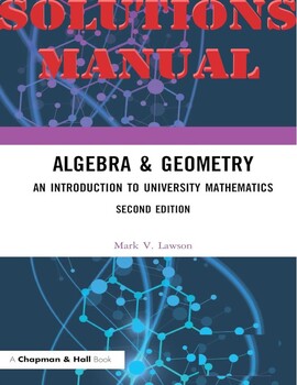 Preview of Algebra & Geometry An Introduction to University Mathematics, 2nd Edition_SM