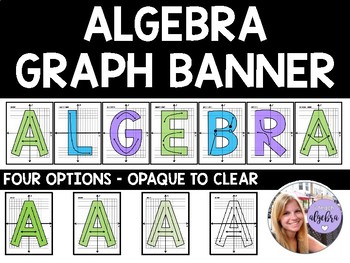Preview of Algebra Graph Banner - For Word Wall or Bulletin Board