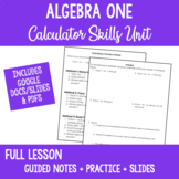 Graphing Calculator Skills Algebra Full Unit