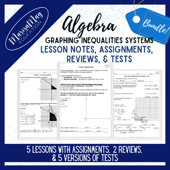 Preview of Algebra - Graphing Inequalities (w/Linear Programming) Complete Unit Bundle