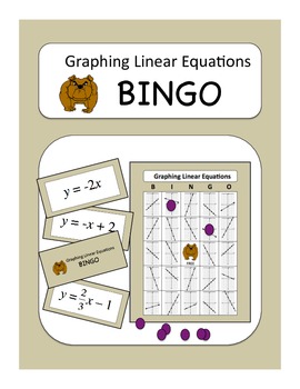 Preview of Algebra: Graphing Linear Equations BINGO Game