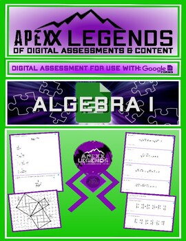 Preview of Algebra 1 - Graphing Linear Equations (Unit Test Review) Google Form #1