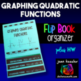 Graphing Quadratic Functions Parabolas Flip Book Foldable plus HW