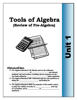 Preview of Algebra Guided Presentation Notes: Unit 1