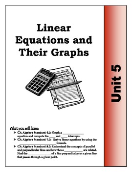 Preview of Algebra Guided Presentation Notes: Unit 5 - Graphing Linear Equations