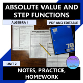 Algebra I Absolute Value and Step Functions Notes Practice