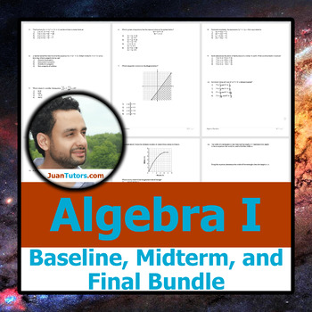 Preview of Algebra TEST BUNDLE: Baseline, Midterm, & Final Exam + Student Solutions + More