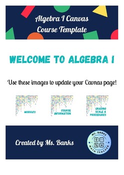 Preview of Algebra I Canvas Course Template