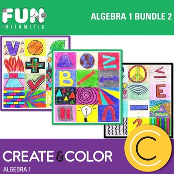 Preview of Algebra 1 Create and Color Bundle 2