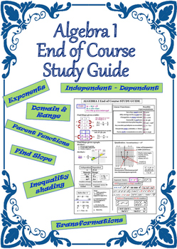 Preview of Algebra I EOC Study Guide