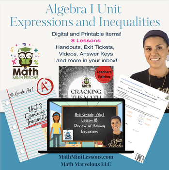 Preview of Algebra I: Equations and Inequalities Mini-Unit