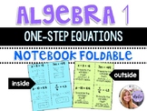 Algebra 1 - Solving One Step Equations - Foldable