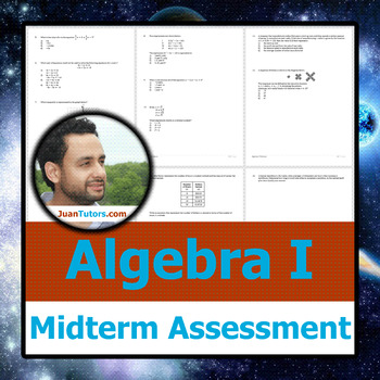 Preview of NY Algebra I Midterm Test+Student-Ready Solutions (Common Core Algebra Midterm)