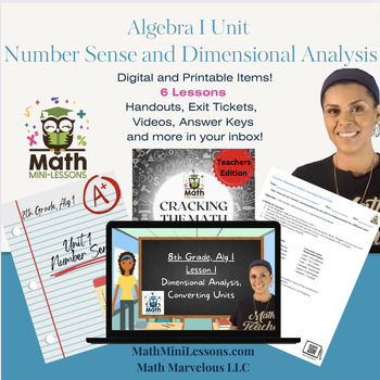 Preview of Algebra I: Number Sense and Dimensional Analysis