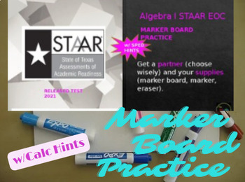 Preview of Algebra I STAAR EOC Review No Prep Practice Activity 2021 (with HINTS/ANSWERS)