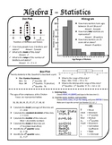 Algebra I Statistics Study Guide
