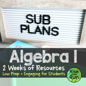 Preview of Algebra I Sub Plans Bundle with Activities