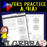 Algebra 1 STAAR TEKS A.9A Exponential Functions Domain & Range