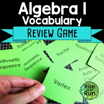 Preview of Algebra I Vocabulary Review Game