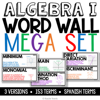 Preview of Algebra I Word Wall