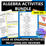 Algebra 1 Activities Bundle with EOC Reviews