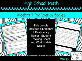 Preview of Algebra II Proficiency Scales, Standards-Based Grading