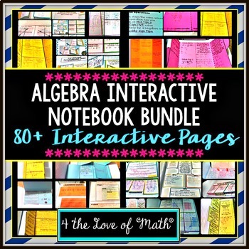 Preview of Algebra 1 Interactive Notebook Bundle - Equations, Exponents and More