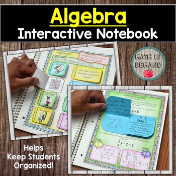 Preview of Algebra Interactive Notebook with Guided Notes and Examples