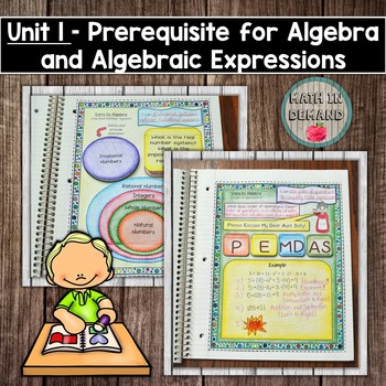 Preview of Algebra Interactive Notebook Unit 1 - Algebra and Algebraic Expressions