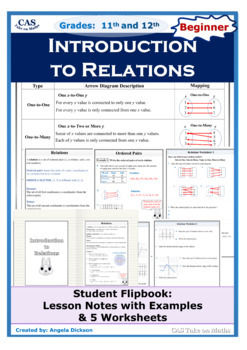 Preview of Algebra - Introduction to Relations - Scaffolded Notes & Worksheets