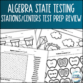 Algebra State Test Prep Stations Activity - Spring-Themed 