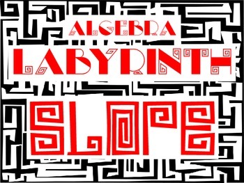 Preview of Algebra Labyrinth: SLOPE between two points FREEBIE