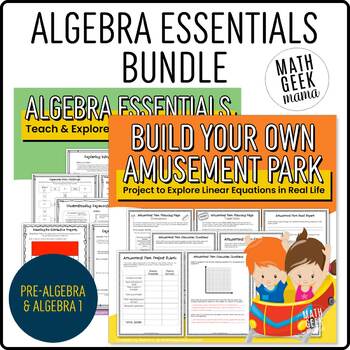 Preview of Algebra Lessons & Project BUNDLE - Inquiry Lessons, Practice & Project - PRINT